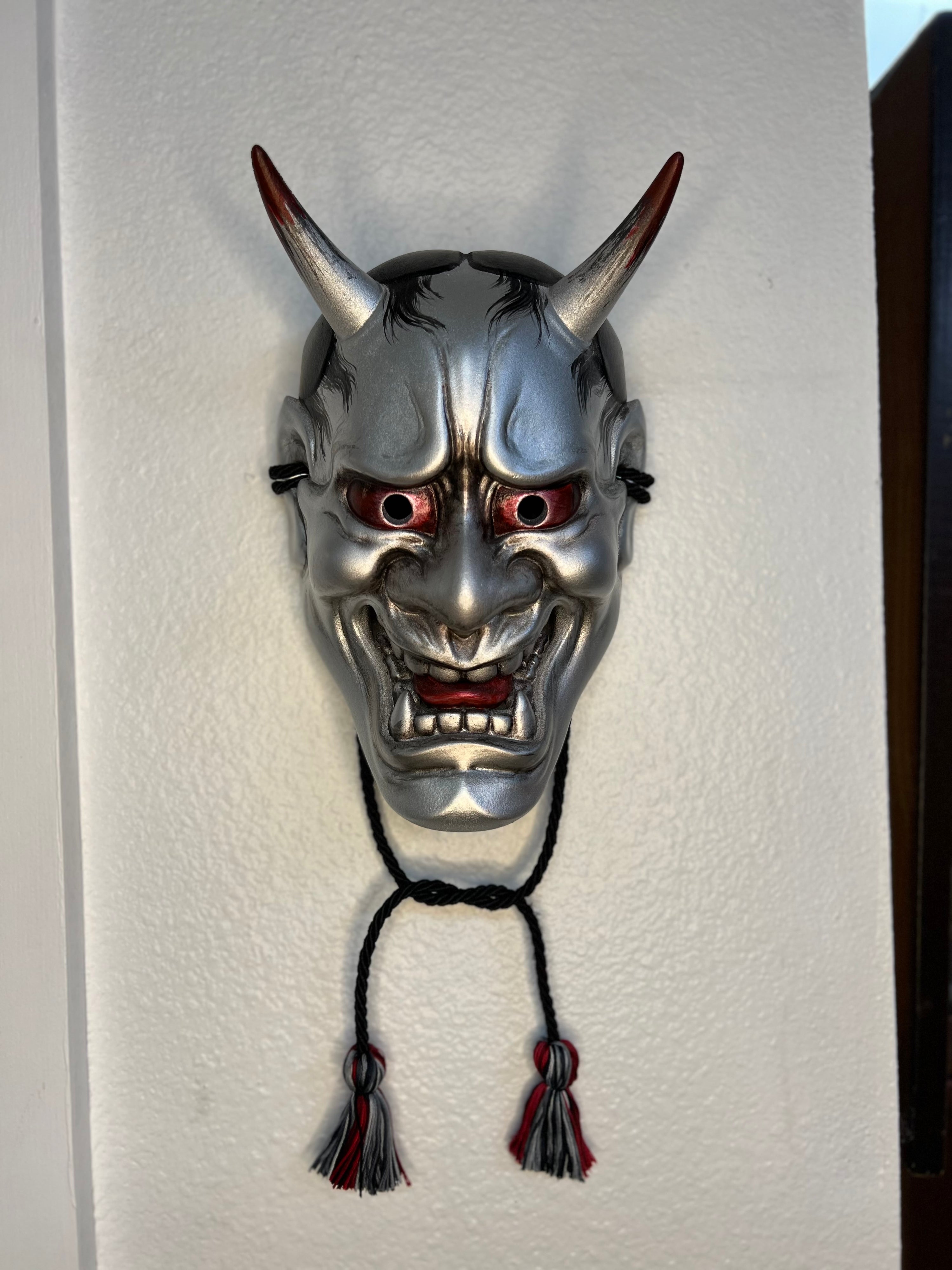 Chrome Painted Hannya Mask - Ready to Ship