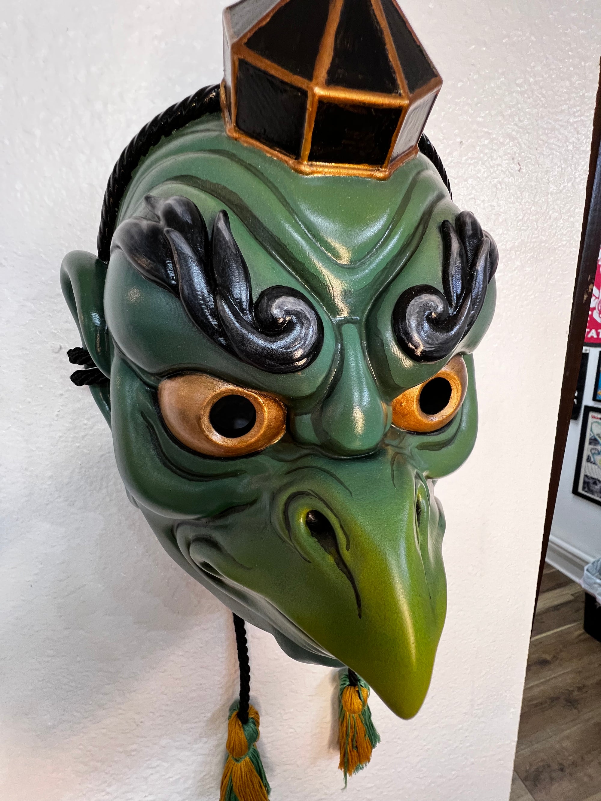 Painted Tengu Mask - Ready to Ship