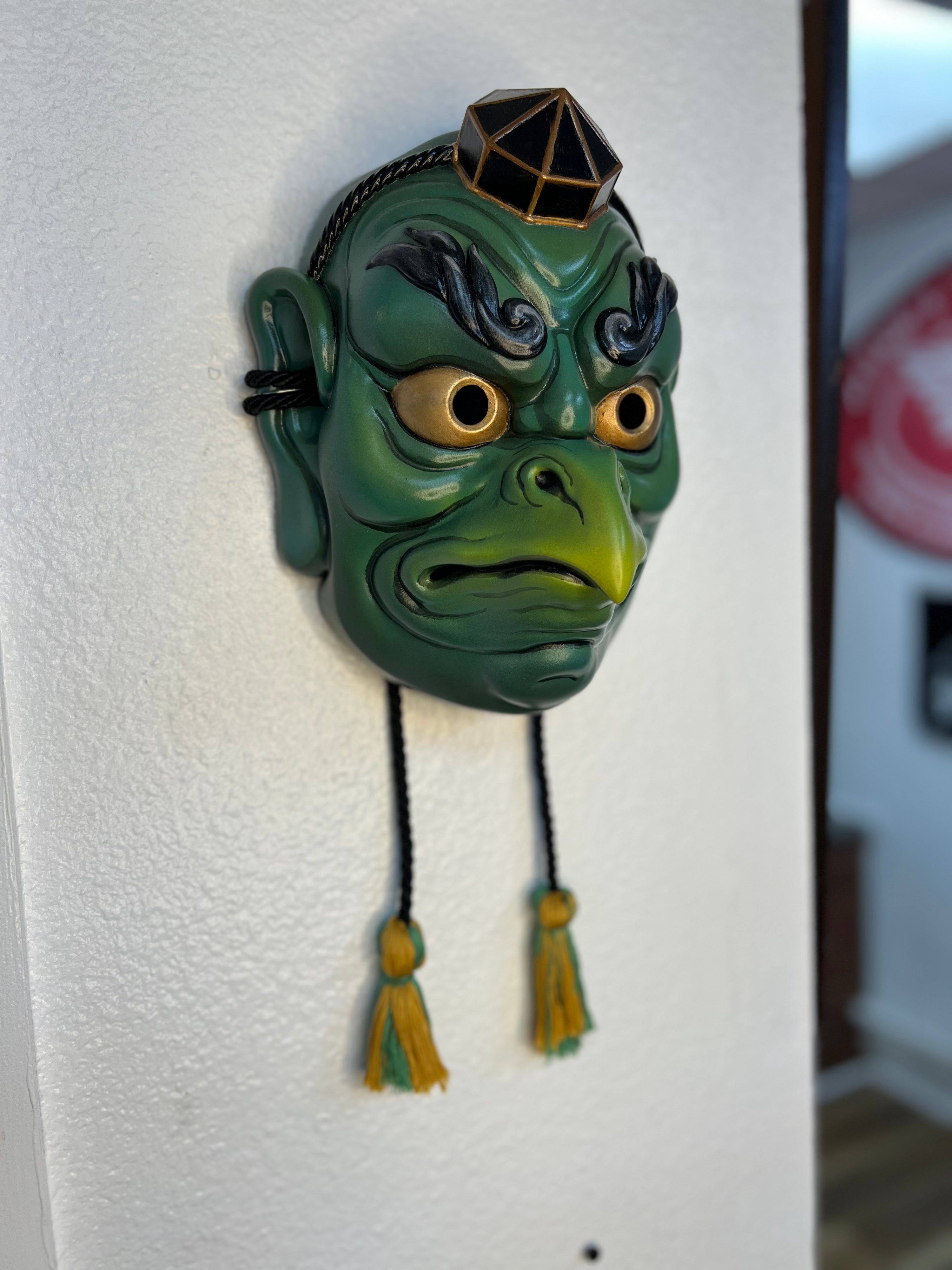 Painted Tengu Mask - Ready to Ship