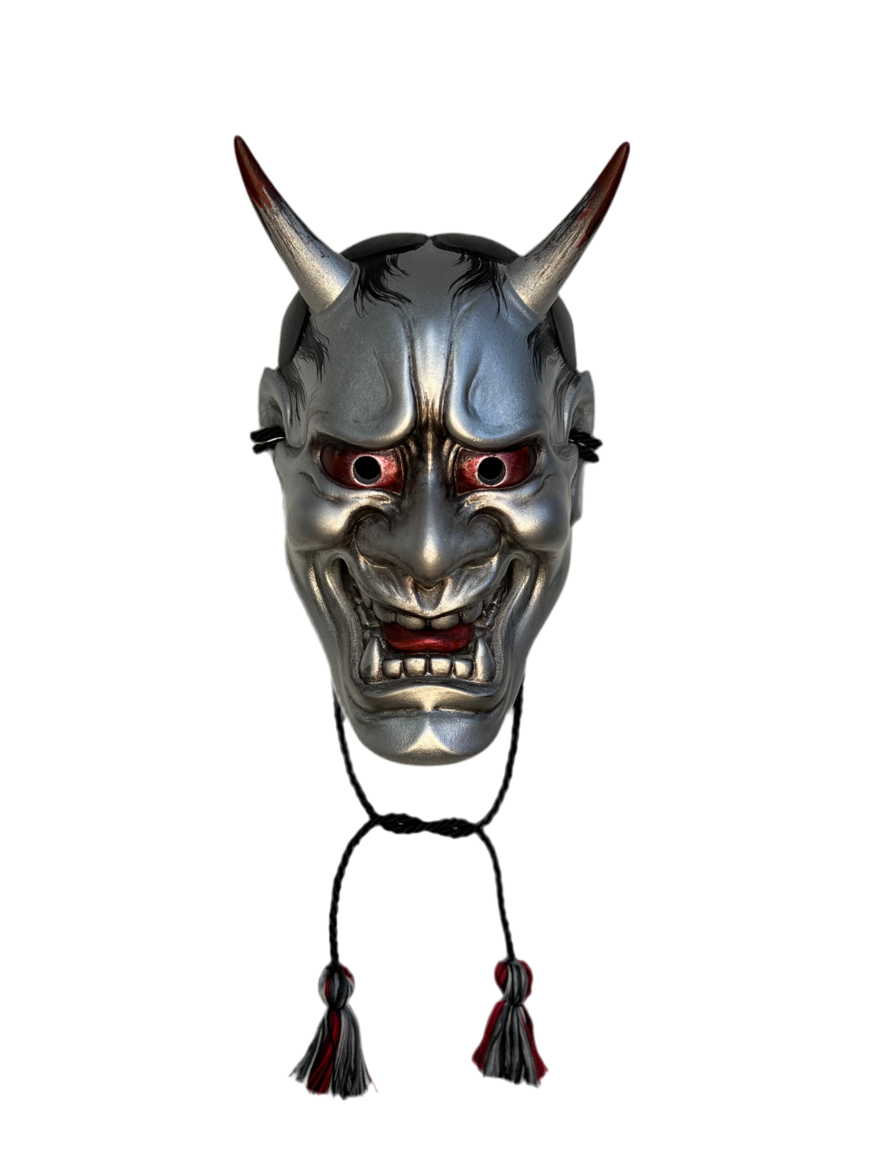 Chrome Painted Hannya Mask - Ready to Ship