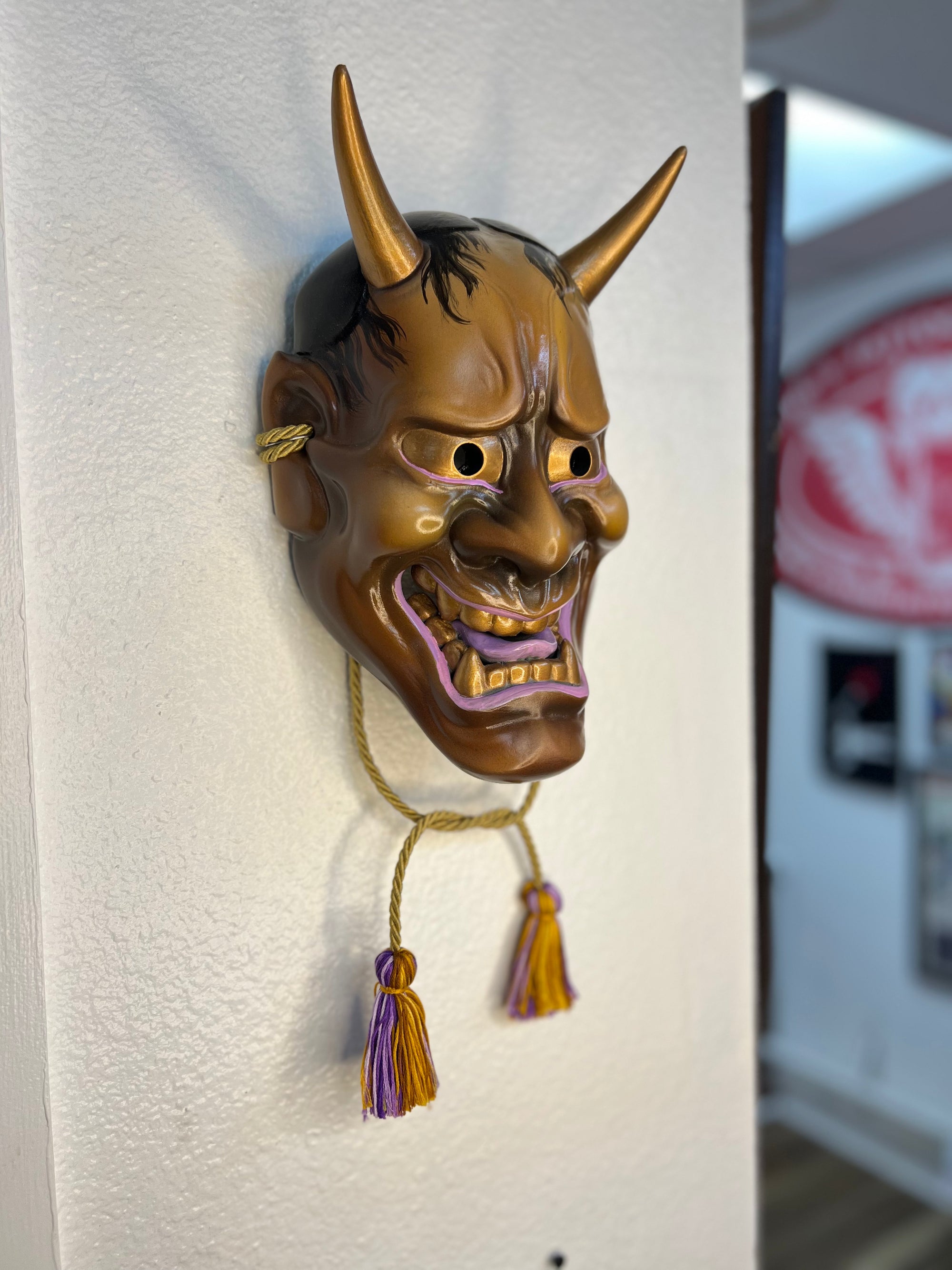 Painted Hannya Mask - Ready to Ship