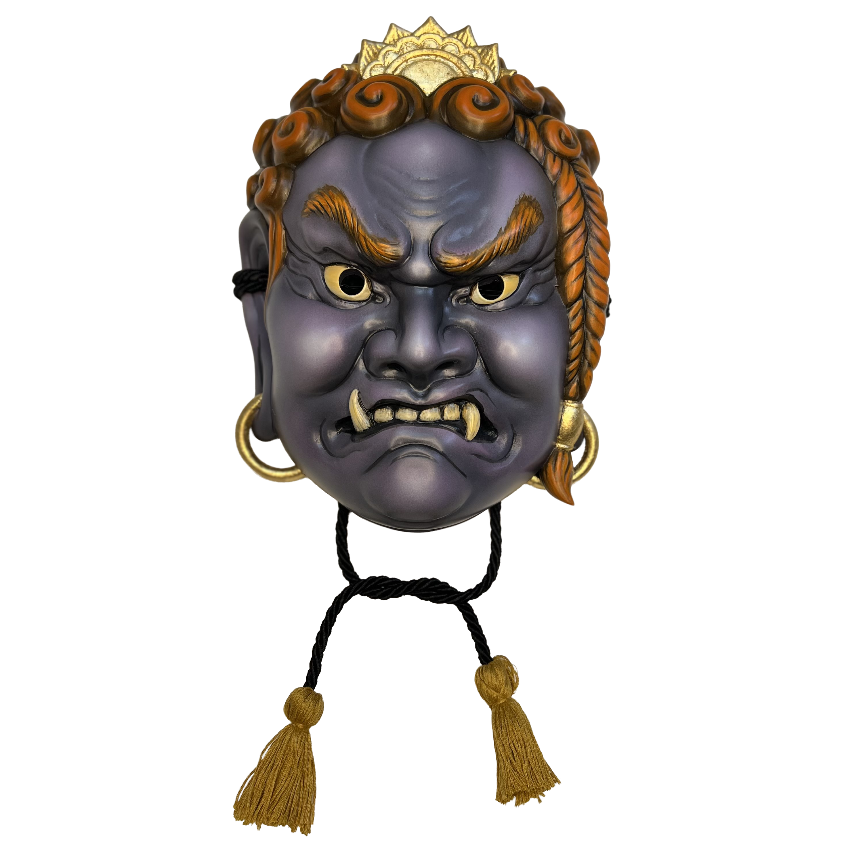 Painted Fudo Myo Mask - Ready to Ship